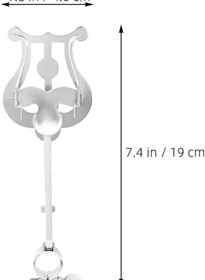 Kesyoo Folding Lyra Piccolo Sheet Music Stand With Secure Clamp Adjustable Knob - Image 2